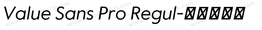 Value Sans Pro Regul字体转换